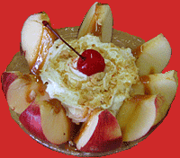 Apples from our apple orchard and berries from the farm, at Appleberry Orchards in Donnellson, Iowa.