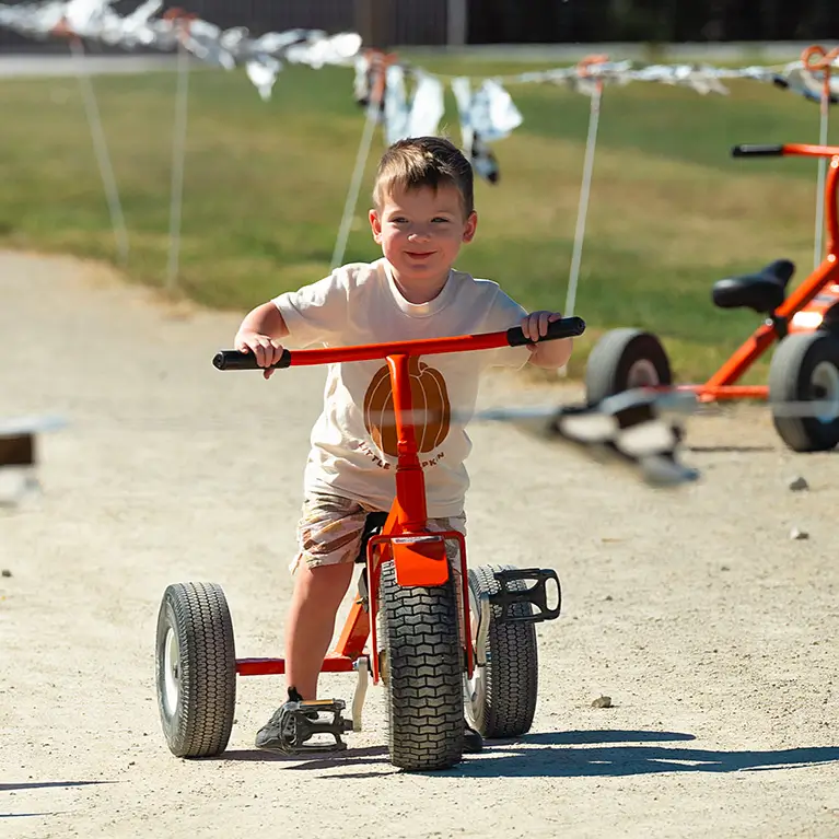 Kids love to visit Appleberry Orchard play area and petting farm while mom and dad love the fresh, homemade pies and breads in the farm market, at Appleberry Orchard in Donnellson, Iowa.